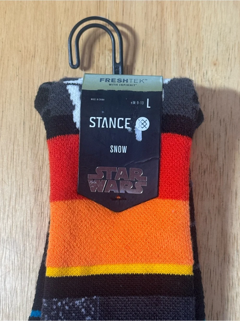 Stance Snow LVSW Star Wars Darth Vader Freshtek Socks Men's Size Large 9-13